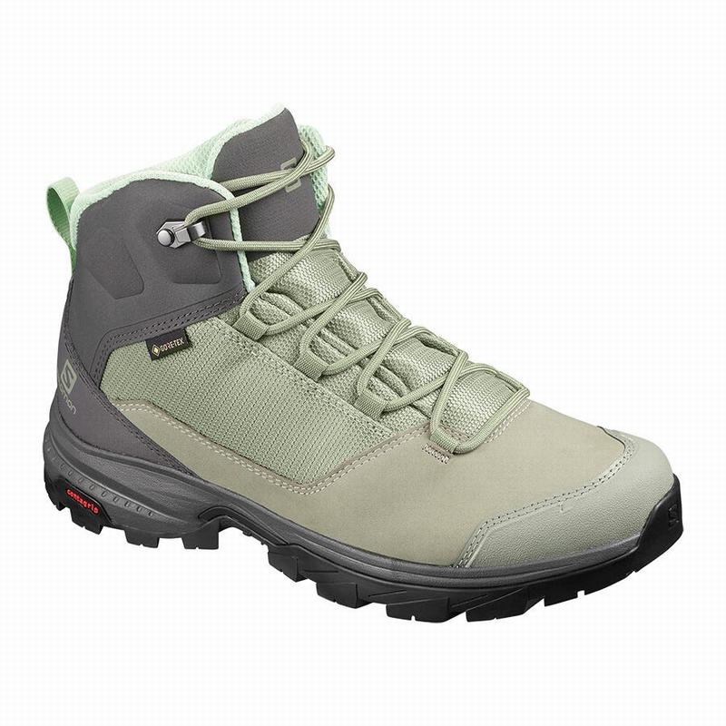 Botas De Montaña Salomon Mujer Verde / Gris - Salomon Argentina OUTWARD GORE-TEX ,728135-EVU